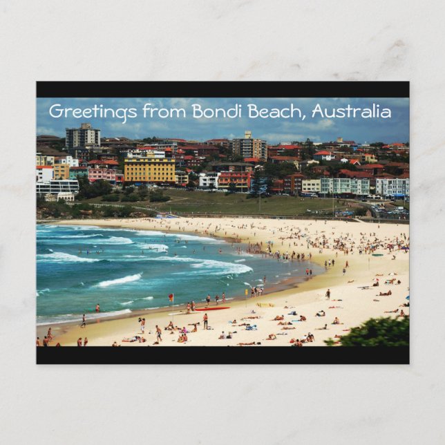Carte Postale Salutations de Bondi Beach, Australie (Devant)