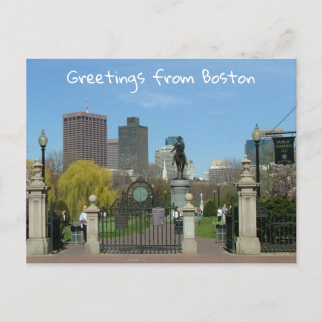 Carte Postale Salutations de Boston (Devant)