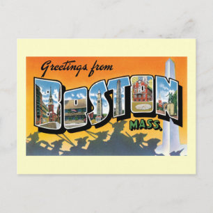 Carte Postale Salutations De Boston, Messe