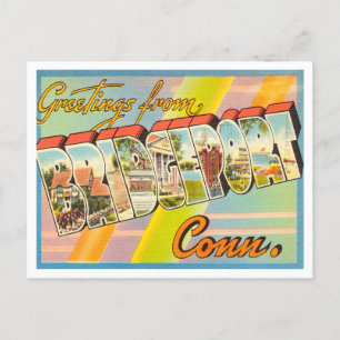 Carte Postale Salutations de Bridgeport, Connecticut Travel