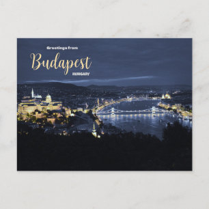 Carte Postale Salutations de Budapest Hongrie Voyage