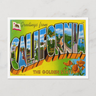 Carte Postale Salutations De Californie Des États-Unis