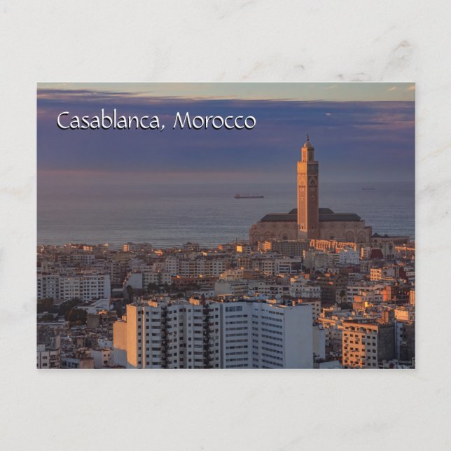 Carte Postale Salutations de Casablanca Maroc (Devant)