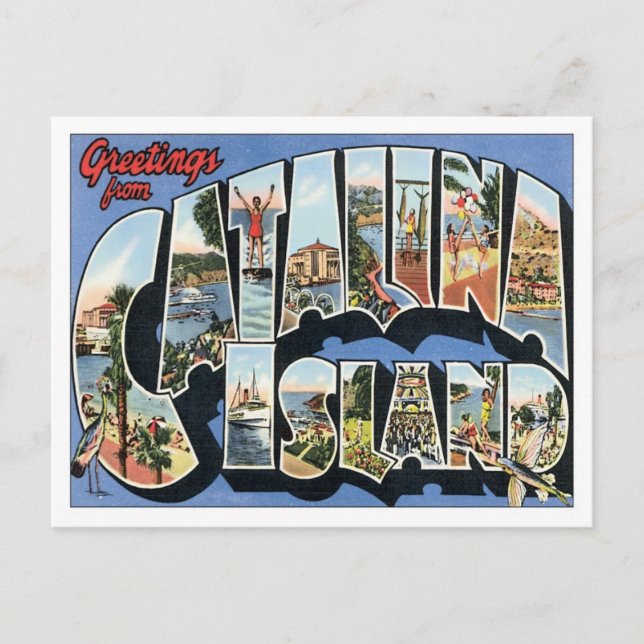 Carte Postale Salutations De Catalina Island California (Devant)