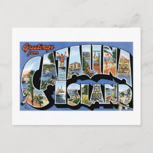 Carte Postale Salutations de Catalina Island, California Retro