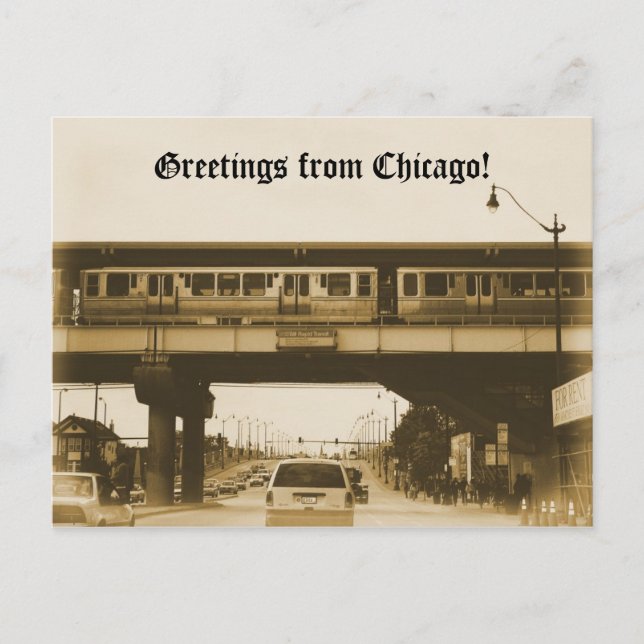 Carte Postale Salutations de Chicago ! (Devant)