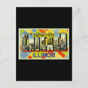 Carte Postale Salutations de Chicago Illinois