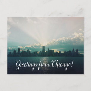 Carte Postale Salutations de Chicago Postcard