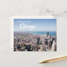Salutations de Chicago Postcard