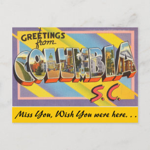Carte Postale Salutations de Columbia