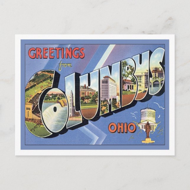 Carte Postale Salutations De Columbus Ohio (Devant)