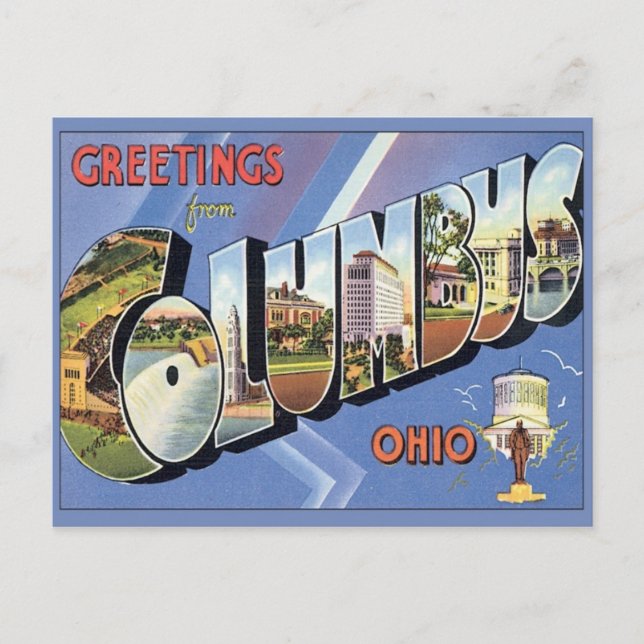 Carte Postale Salutations De Columbus Ohio (Devant)