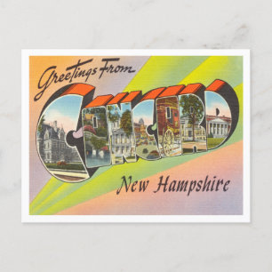 Carte Postale Salutations de Concord, New Hampshire Travel