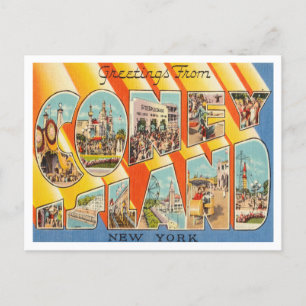 Carte Postale Salutations de Coney Island, New York Travel