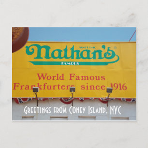 Carte Postale Salutations de Coney Island, NYC 1