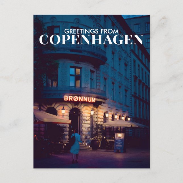 Carte Postale Salutations de Copenhague Danemark (Devant)