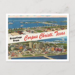 Carte Postale Salutations de Corpus Christi, Texas Travel