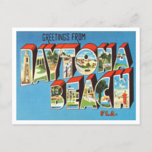 Carte Postale Salutations de Daytona Beach, Floride Travel