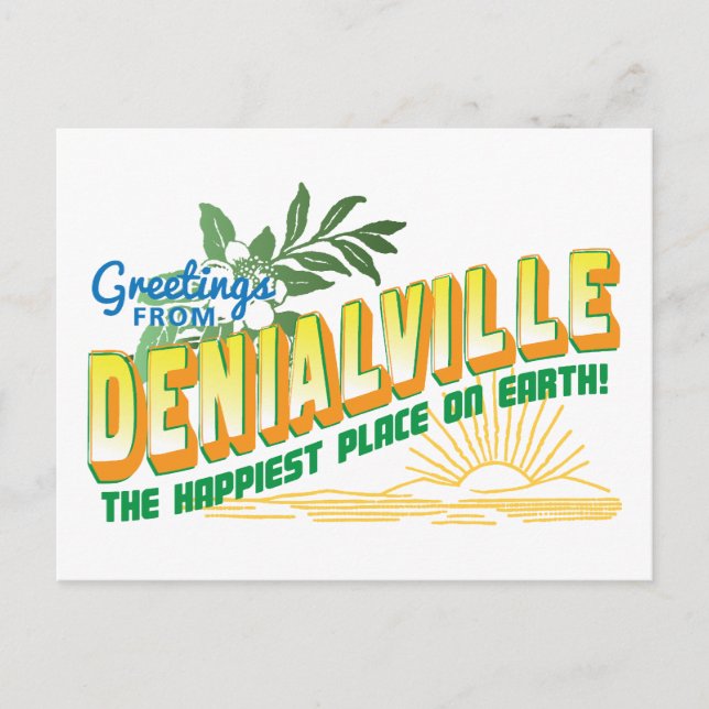 Carte Postale Salutations de Denialville - déni (Devant)