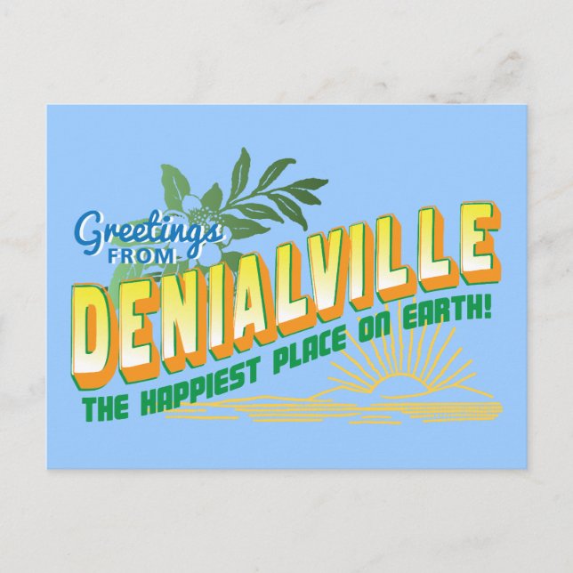 Carte Postale Salutations de Denialville - déni (Devant)