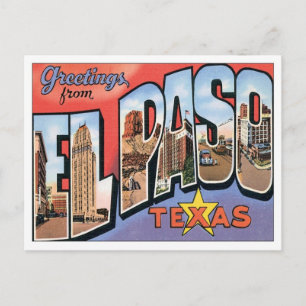Carte Postale Salutations De EL Paso, Texas