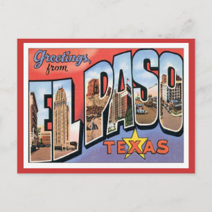 Carte Postale Salutations De EL Paso, Texas