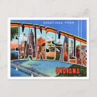 Salutations de Evansville, Vintage voyage de l'Ind