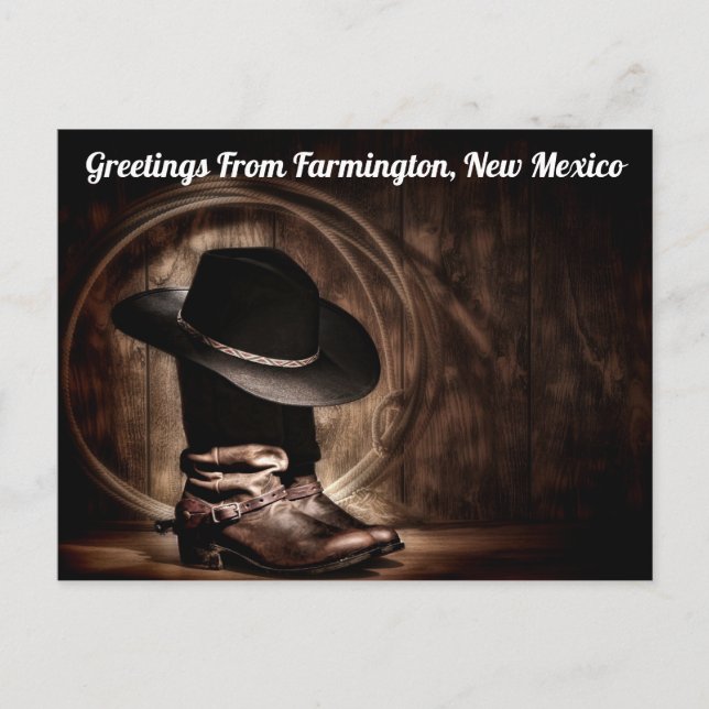 Carte Postale Salutations de Farmington, Nouveau-Mexique (Devant)