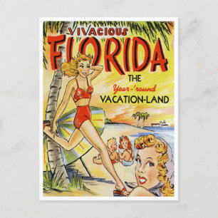 Carte Postale Salutations de Florida Vacation Land Vintage