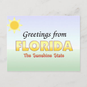 Carte Postale Salutations de Floride