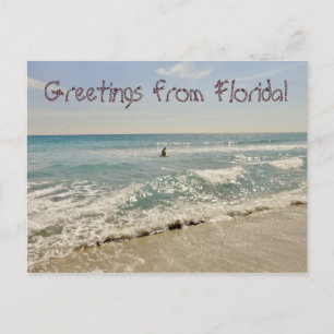 Carte Postale Salutations de Floride Miami