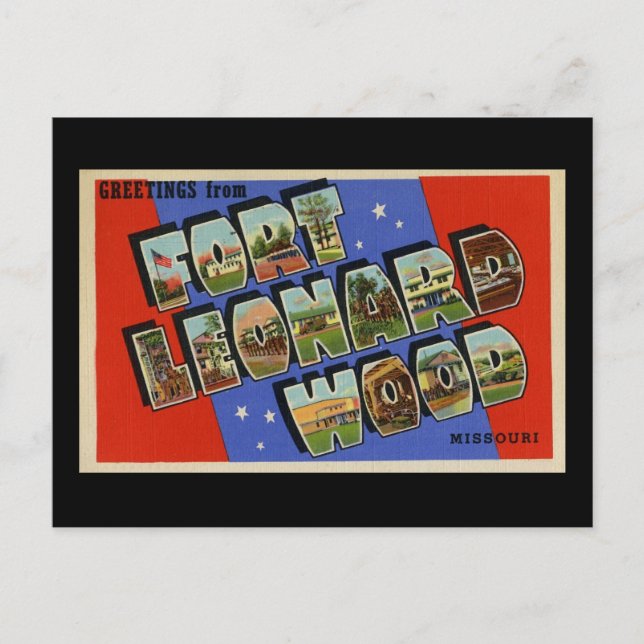 Carte Postale Salutations de Fort Leonard Wood Missouri (Devant)