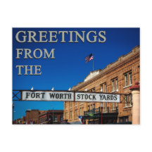 Salutations de Fort Worth Stockyards Fun Texas