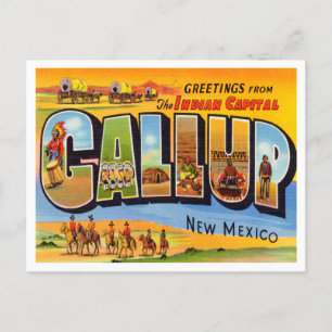 Carte Postale Salutations de Gallup, Nouveau-Mexique Travel