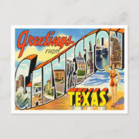 Salutations de Galveston, Vintage voyage du Texas