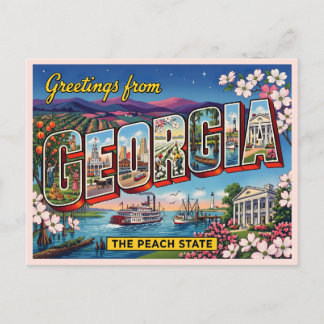 Carte Postale Salutations de Géorgie