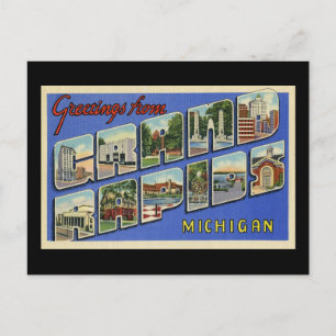 Carte Postale Salutations de Grand Rapids Michigan
