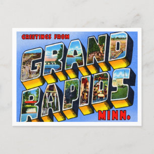 Carte Postale Salutations de Grand Rapids, Minnesota Travel
