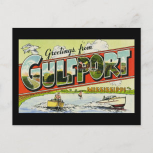 Carte Postale Salutations de Gulfport Mississippi