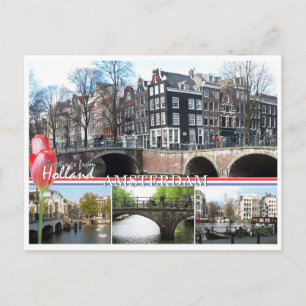 Carte Postale Salutations de Holland - Amsterdam Postcard