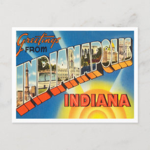 Carte Postale Salutations de Indianapolis, Indiana Travel