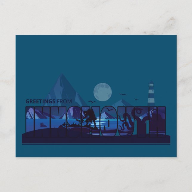 Carte Postale Salutations de Innsmouth Devils Reef Lovecraft (Devant)