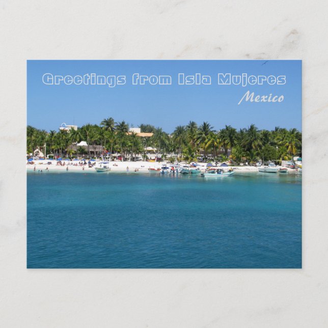 Carte Postale Salutations de Isla Mujeres, Mexique (Devant)