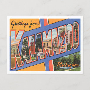 Carte Postale Salutations de Kalamazoo, Vintage voyage du Michig