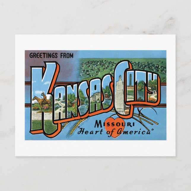 Carte Postale Salutations de Kansas City ! (Devant)