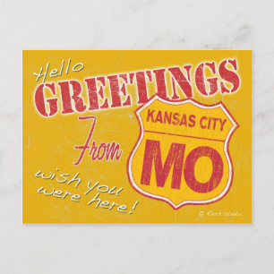 Carte Postale Salutations de Kansas City Missouri Postcard