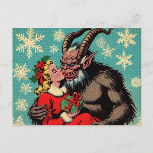 Carte Postale Salutations de Krampus (Devant)