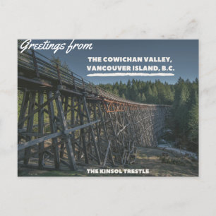 Carte Postale Salutations De La Cowichan Valley Kinsol Trestle