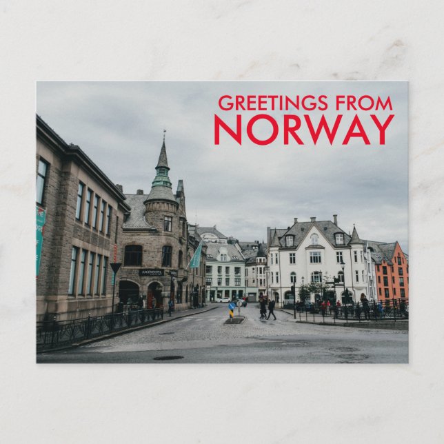 Carte Postale Salutations de la Norvège (Devant)