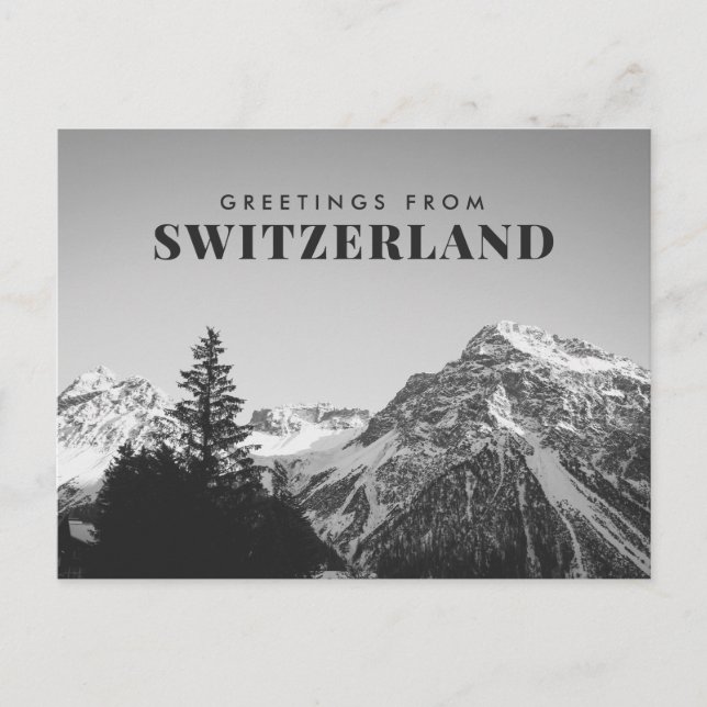 Carte Postale Salutations de la Suisse (Devant)